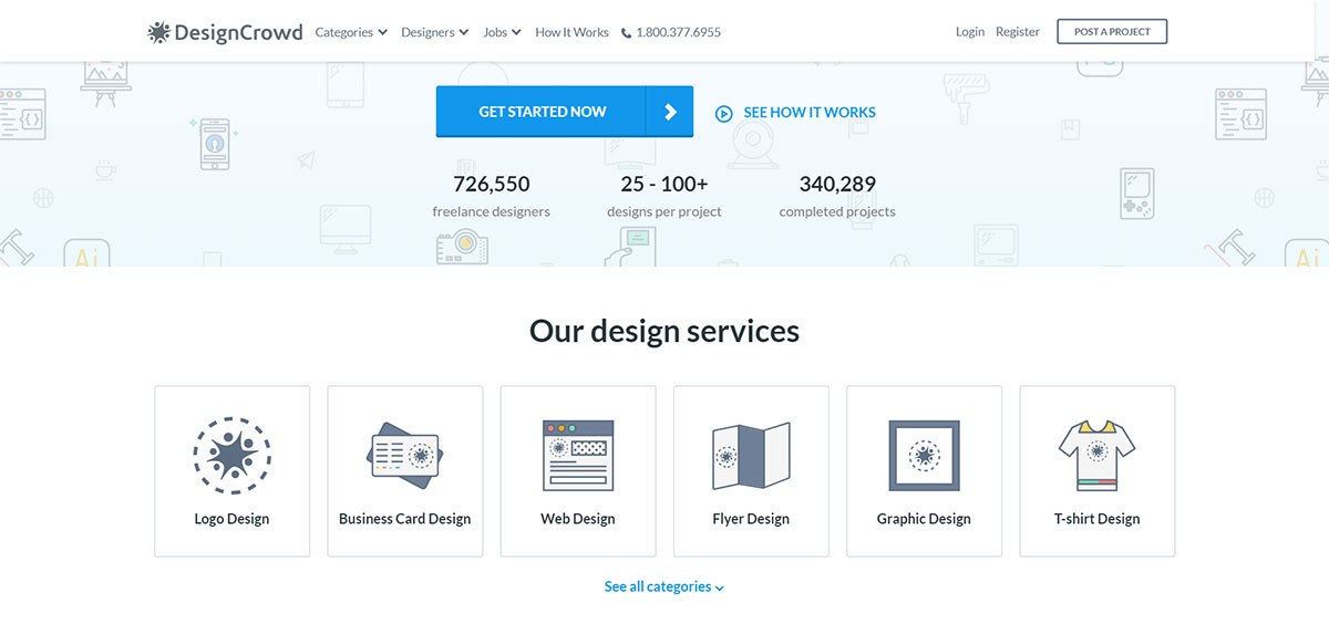 DesignCrowd website