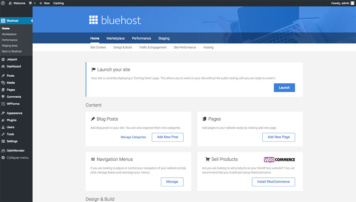 Bluehost tutorial